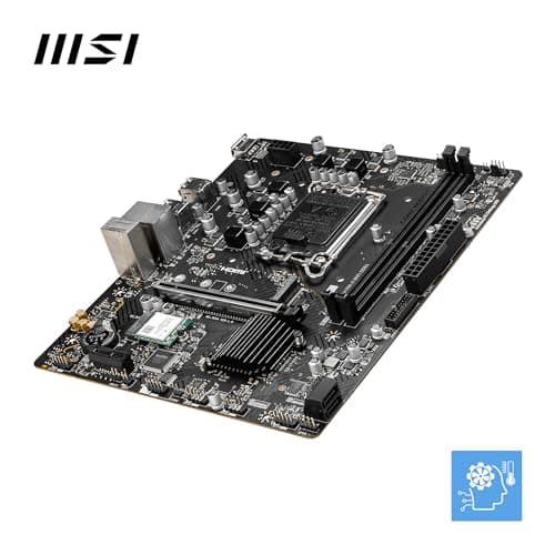 MSI PRO H610M-S WiFi DDR4 Motherboard, Micro-ATX - Supports Intel Core 14th, 13th and 12th Gen Processors, LGA 1700 - DDR4 Memory Boost 3200MHz/MAX, PCIe 4.0 x16 Slot, M.2 Gen3 Slot, Wi-Fi 6E, BT 5.3 4