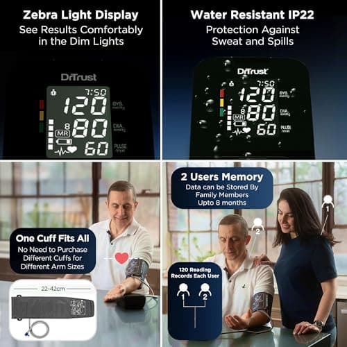Dr Trust Smart Automatic Digital Blood Pressure Monitor BP Machine 101 (Black) 4