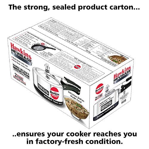 Hawkins Hevibase Induction Compatible Aluminium Inner Lid Pressure Cooker, 2 Litre, Silver (IH20) 4