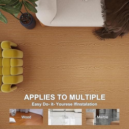 Self-Adhesive Vinyl Flooring & Walls Covering, Waterproof, Removable Oil-Resistant Floor Sticker,Peel Stick Wallpaper for Kitchen Living Room Floor Stickers (Acacia, 60 x 200 cm) 3