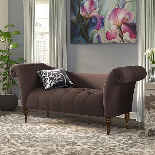 Rosewood 2-Seater Settee Sofa Diwan Couch for Home and Living Room