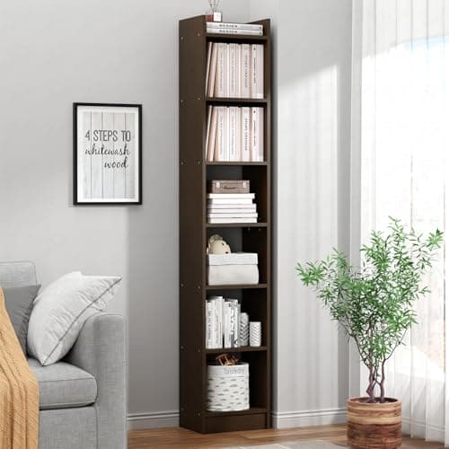 Lukzer 6 Layer Engineered Wood Bookshelf Multipurpose Home Decor Storage Rack | MR-005/Wenge | Showcase Organizer for Living Room, Kitchen, Bedroom (180 x 33 x 24cm) DIY (Do It Yourself) 4
