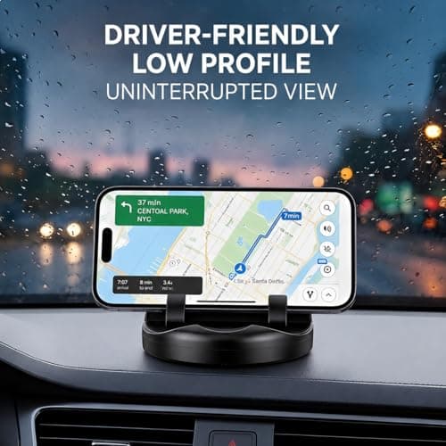 VIHOMI 360° Rotatable Car Dashboard Mobile Holder with Parking Number Plate | Anti-Slip Silicone Phone Stand for Car Dashboard | Mobile Mount for Car, Office & Home | Portrait & Landscape View 2
