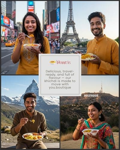 Bhaat.in Instant Bajra Khichdi |Pack of 2|PROTEIN 10GM |Wholegrain| Millet Meal |NO PALM OIL| Ready to Eat Healthy Meal | Pack of 2 | Just Add Hot Water | Gluten-Free | No Onion, No Garlic | Multigrai 3