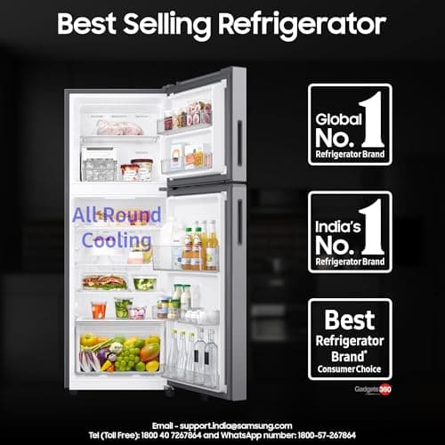 Samsung 236 L, 2 Star, Digital Inverter, Frost Free Double Door Refrigerator (RT40H28W2QHL, Gray Silver, 2026 Model) 6