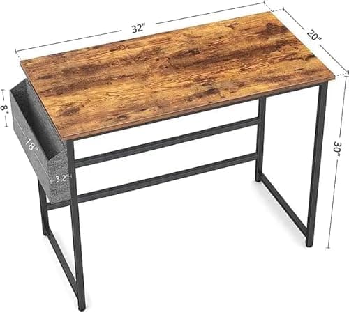 VISBY INDIA Office Computer Table for Home/Writing Desk for Office Table/Folding Table for School/Folding Study Table/Work from Home Computer Table (Woods Desk) 3