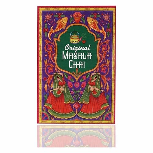 Sancha Tea Boutique India Chai Collection – 4 Masala Chai Gift Box with Saffron, Cardamom, Tulsi & Spices, 200g 4