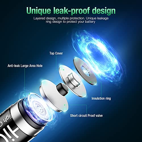 HiQuick AAA Batteries, Rechargeable, Pack of 8, 1,100 mAh, Solar Rechargeable Battery, AAA, High Capacity, 1.2 V, NiMH Battery, AAA, High Performance, aaa Rechargeable Battery 5
