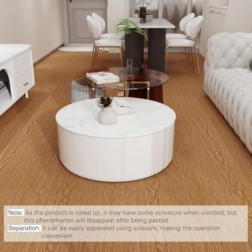Self-Adhesive Vinyl Flooring & Walls Covering, Waterproof, Removable Oil-Resistant Floor Sticker,Peel Stick Wallpaper for Kitchen Living Room Floor Stickers (Acacia, 60 x 200 cm) 4