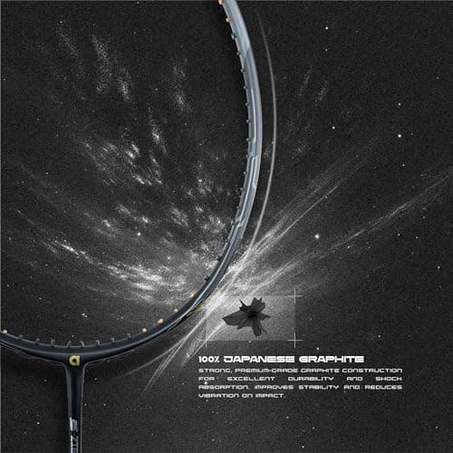 Apacs Z-Ziggler Next Gen (Unstrung) | 38lbs max Tension | Ultra Slim Shaft | 100% Japanese Graphite | (4U) Head Heavy Balance | Aerodox Frame | Made in Vietnam Badminton Racket with Cover (Black) 3