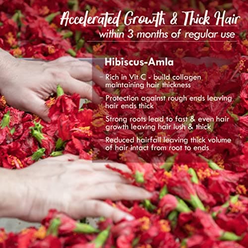 Nat Habit Hibiscus Amla Hair Oil For Men & Women, Helps In Hair Growth & Thickness, For dry and frizz Hair, No Paraffin, Mineral Oil, Preservatives & Chemicals, 100ml 3