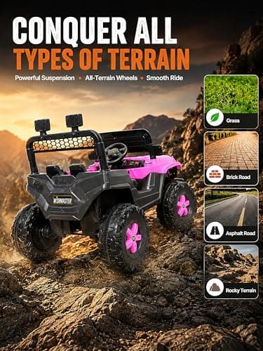 Wishmaster Electric Ride-On Car for Kids – Big Wheels, Single Seat, Music & LED Lights | Off-Road Adventure Jeep| Kids Driving EV Cars | 6 Month Warranty | Baby Cars 4
