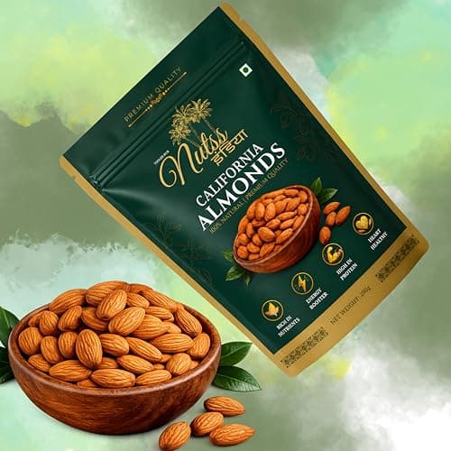 NUTSS INDIA Premium Whole Almonds 250g | California Badam | Healthy Dry Fruits & Nuts | Natural Almond Kernels | Protein Rich Daily Nutrition Snack 4