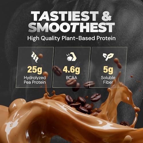 NUTRABAY Gold 100% Pea Protein Powder - 1kg, Cold Coffee | 25g Protein, 4.6g BCAA, 5g Fiber | Complete Amino Profile | Tastiest & Smoothest Vegan, Plant Protein | Muscle Gain & Fast Recovery 2