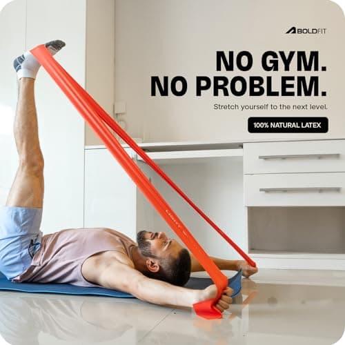 Boldfit Resistance Bands for Workout for Women Pilate Bands for Home Exercise Thera Band Toning Exercise for Gym Latex Band Theraband for Fitness, Stretching, Yoga for Men & Women (Medium) 2.7 Kg Blue 3