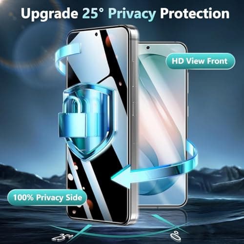 JGD PRODUCTS 100% Fingerprint Unlock Support Privacy Tempered Glass for Samsung Galaxy S22, S23 5G Anti-Spy, Anti-Glare Screen Protector, Full Coverage, 9H Hardness With Installation Kit 2