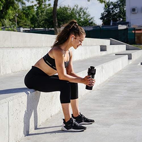 Boldfit Gym Shaker Pro Cyclone Shaker 500ml with Extra Compartment, 100% Leakproof Guarantee, Ideal for Protein, Preworkout and BCAAs, BPA Free Material Sipper Bottle (Black),botb004 4