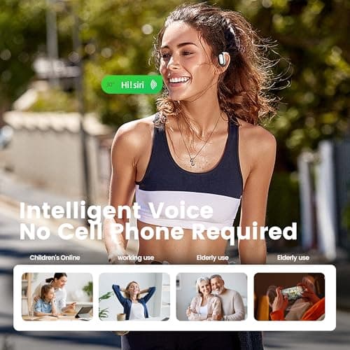 Wireless Open Ear Earbuds 70hrs Bluetooth 5.4 Ear buds Sport, Multi-functional Headphones 2025 New Intelligent Touch Screen Ultra Comfy Over Ear Earbuds with Earhooks, IPX5 Waterproof for Exercise 4