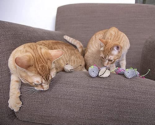 PSK PET MART Engaging and Entertaining Plush Cat and Kitten Playing Toy - Interactive Mouse Toy for Cat Play, Provides Hours of Joyful Playtime for Your Feline Friend (3 Pcs) 2