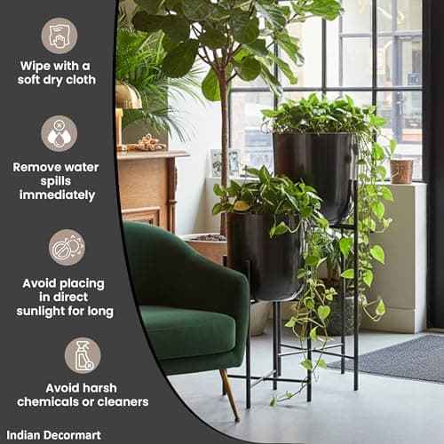 Indian DECORMART Metal Planter Pot for Indoor Plants Home Garden Balcony Living Room 5
