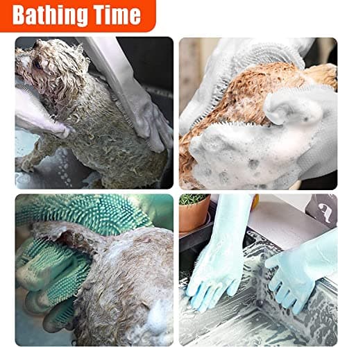 Style Keepers 6-in-1 Pet Grooming Combo for Dogs & Cats | Bathing Brush, Silicone Shampoo Dispenser, Deshedding Glove, Slicker Brush, Nail Clipper & File | Complete Pet Cleaning, Bathing & Shedding Ca 4
