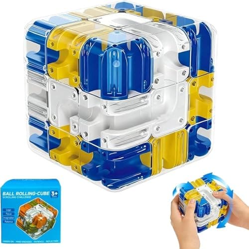 BYKOINE 3D Maze Cube Ball Puzzle Game – Labyrinth Brain Teaser Toy for Kids & Adults 3D Labyrinth Puzzle Ball – Brain Teaser Maze Game for Logical Thinking & Focus (Multicolor)