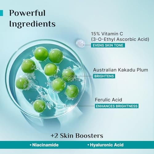 Pilgrim 15% Vitamin C Serum 20 ml for Glowing Skin with Ferulic Acid & Kakadu Plum | Advanced Dark Spot Corrector, Hyperpigmentation & Brightening Face Serum | For All, Combination, Normal Skin 5