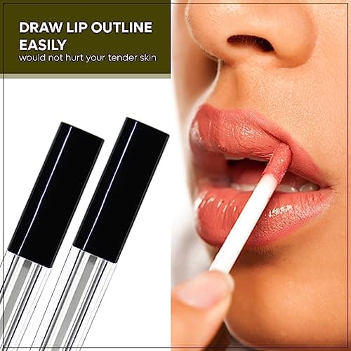 Nsb Herbals 5 ML Square Premium Acrylic Empty Lip Gloss, Lip Care, Cosmetic, Mascara, Liquid Eye Shadow, Transparent Empty Clear Lip Containers Tubes, Refillable Bottle With Plug (Pack of 6) 4