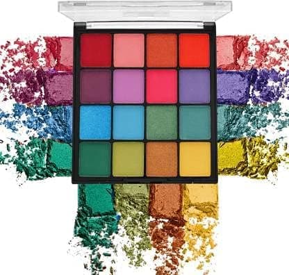 URBANMAC Highly Pigmented Mesmereyes Smoky Eyes, 16-Color Eyeshadow Palette | Multicolor | Matte Finish | Shimmery Eye Shadow Palette(2) 2