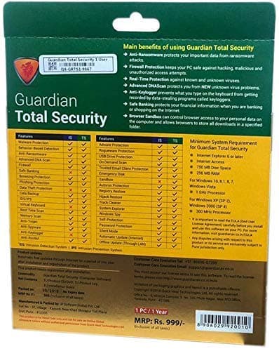 Guardian Antivirus Total Security With Anti-Ransomware- 1Pc/1Year (Email Delivery In 2 Hours- No Cd) 2