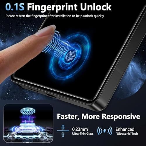 JGD PRODUCTS 100% Fingerprint Unlock Support Privacy Tempered Glass for Samsung Galaxy S24 Ultra 5G Anti-Spy, Anti-Glare Screen Protector, Full Coverage, 9H Hardness With Installation Kit 3