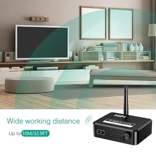 Microware Bluetooth Receiver for Home Stereo 3.5mm RCA AUX Bluetooth Adapter Music Receiver for Speakers Headset Car Stereo Support U Disk Low Noise 2