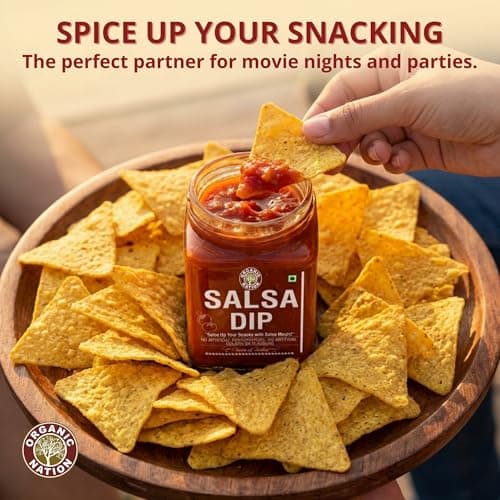 ORGANIC NATION Salsa Dip - Natural Salsa Sauce for Snacking and Cooking - Homestyle Made with Fresh Tomatoes, Herbs & Spices, No Added Preservatives, No Artificial Flavours, Traditional Recipe - 260g 4
