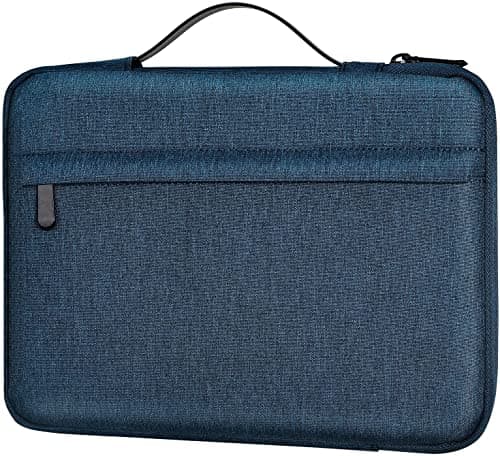 Dynotrek Root 15.6 inch Laptop Sleeve Case Pouch, with Handle Shockproof Protective Notebook Cover, Accessory Pocket, Briefcase Carrying Computer Hand Bag, HP, ASUS, Dell, Lenovo, Acer -Denim Blue