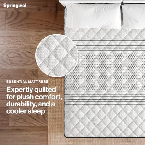Springwel Essential Reversible 4 Inch Mattress | 15 Yrs Warranty | HR Foam | Medium Firm Quilted Mattress with Breathable & Anti Microbial Bamboo Charcoal Fabric Cover | Single Size (72X36X4) Inches 3