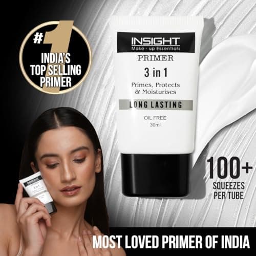 INSIGHT 3-in-1 Primer | Matte Finish | Primes, Protects & Moisturizes | Oil-Free with Pore Blurring | Long-Lasting Formula | For All Skin Types | 30ml 2