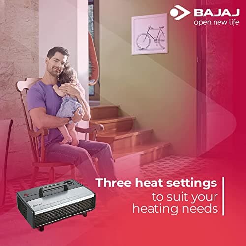 Bajaj Majesty RX 7 2000 Watts Heat Convector Room Heater | Instant Warmth | Personalized Comfort | Convenient & Elegant | Cool Touch Handle | ISI Approved 【Black】 3