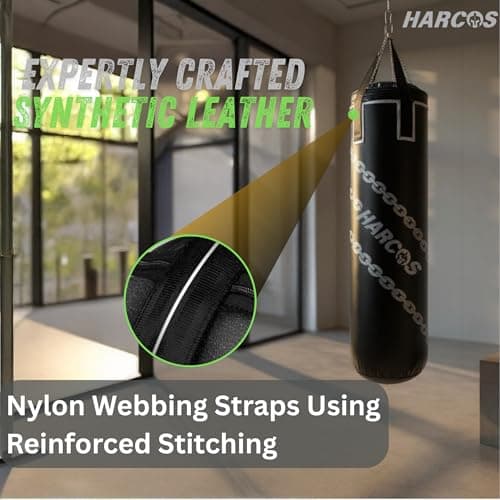 Harcos Unfilled Synthetic Leather high Performance Heavy Duty Punching Bag Professional Boxing Bag for Boxing | MMA | Muay Thai | Kickboxing |Taekwondo Fitness Exercise. (Red, 2 Feet (24 Inches)) 4