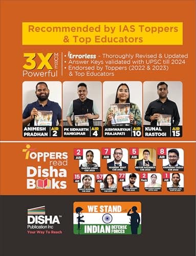 Disha 31 Topic-wise UPSC Civil Services IAS Prelims Previous Year Solved Papers 1 & 2 (1995 - 2025) by Mrunal Patel 16th Edition | General Studies & Aptitude (CSAT) PYQs Question Bank for 2026 Exam 2