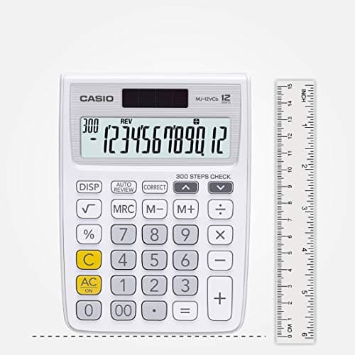 Casio MJ-12VCb-WE 300 Steps Check & Correct Colourful Desktop Calculator (White) 4