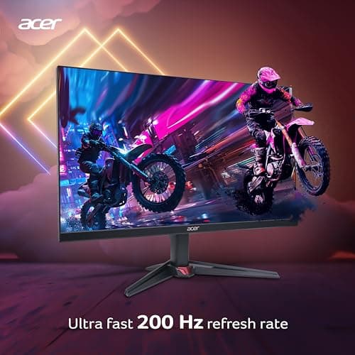 acer Nitro VG240Y X1 23.8 Inch IPS Full HD Backlit LED Gaming Monitor I 0.5 MS Response I 200Hz Refresh Rate I SRGB 99%, HDR 10 I 2xHDMI, 1xDP I Stereo Speakers I AMD FreeSync Premium I Eye Care 2