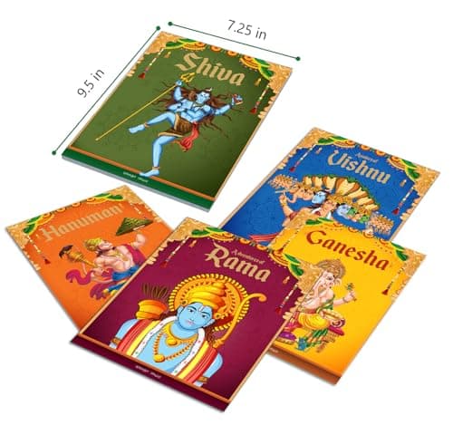 Children's First Mythology Stories (Illustrated) - Pack of 5 books (Ram, Shiva, Hanuman, Ganesha, Vishnu) - Storybook for Kids - Folklore - Traditional Values - 6 years to 10 years 2
