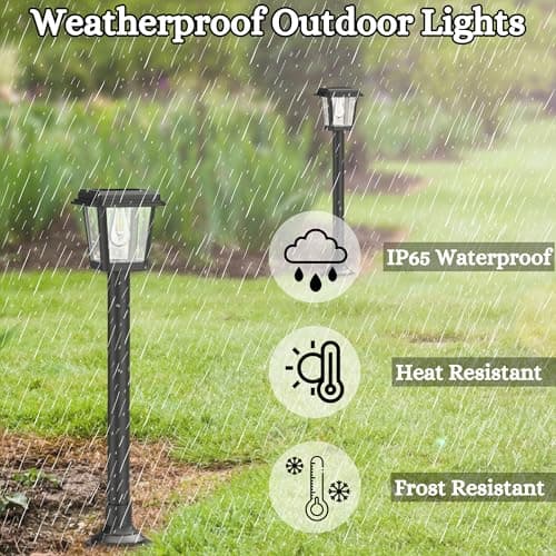 XERGY® Solar Outdoor Waterproof Pathway Lights, LED Solar Lights for Garden, Solar Walkway Lamp Lights Maintain 10 Hours of Lighting for Your Garden, Landscape, Path, Yard, Bolcany, Driveway 3