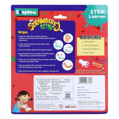 Eksploe by Explore..| STEM Learning Educational Toys Strawberry Making Lab for Boys and Girls Science Experiment Toy Kit for Ages 8-14| Birthday Gifts Ideas for Kids 3