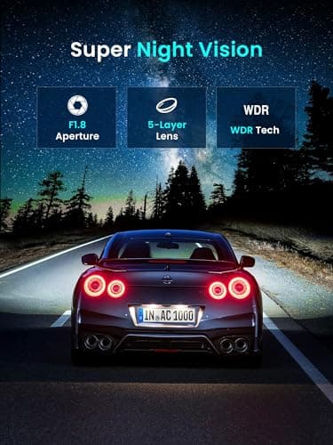 DDPAI Dual Channel Dash Cam for Car Front and Rear | 1600P Front + 1080P Rear Camera | F1.8 Aperture, Night Vision, 265° Wide Angle, G-Sensor, WiFi, Super Capacitor, Upto 256GB Storage 3