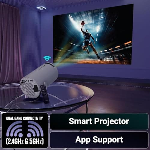 ZEBR0NICS PixaPlay 73 Smart Android Projector | Native 720p HD | 4K Support | Netflix, Prime Video & Hotstar | 3700 Lumens | Keystone | 200° Rotatable | WiFi, BT, Miracast | 130” Screen Home Theater 5