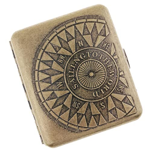 HEAVENGLOW Men's Cigarette Case Holder with Box for 20pcs Vintage Metal Cigarette Box O|| Cigar Boxes| Cigars | Tobacciana |Collectibles 3