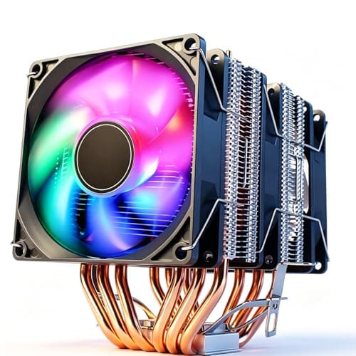 ZORBES® Triple Fan CPU Air Cooler with 6 Heat Pipes, 3×120mm ARGB Fans, High Performance Tower Cooler for Intel LGA 115X/1200/1700/1851 & AMD AM4/AM5, RGB PC Cooling System