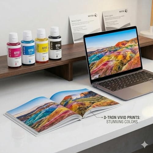 D-tron GT51 GT52 Compatible Ink Refill Bottles, for HP Ink Tank 310, 315, 410, 415, 500, 530,615, 5810,5811, 5820 Black 90ml and Cyan, Magenta, Yellow 70ml, for HP Ink Tank 4