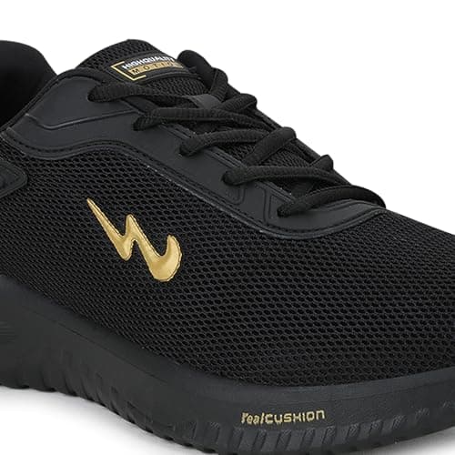 Campus Men's Wells BLK/Gold Running Shoes - 9UK/India CG-552 4